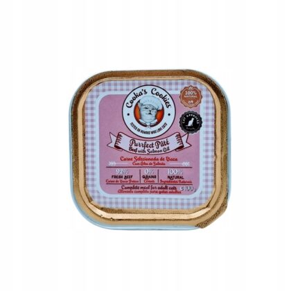 Cooka’s Cookies PURRFECT BEEF Karma bezzbożowa mokra z wołowiną 100g