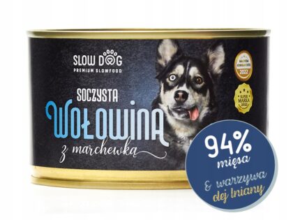 Mokra karma Slow Dog wołowina 0,41 kg